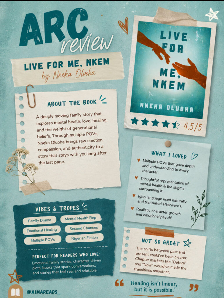 Live for Me, Nkem is emotional, thought-provoking, and beautifully layered